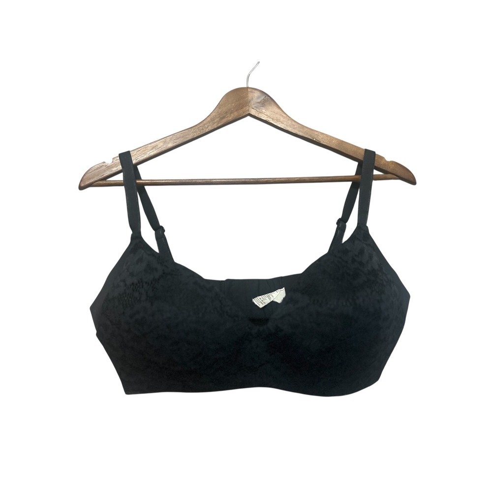 Knix Black Lace Wireless‎ Comfort Bra Size 5 Adjustable Straps Everyday Support